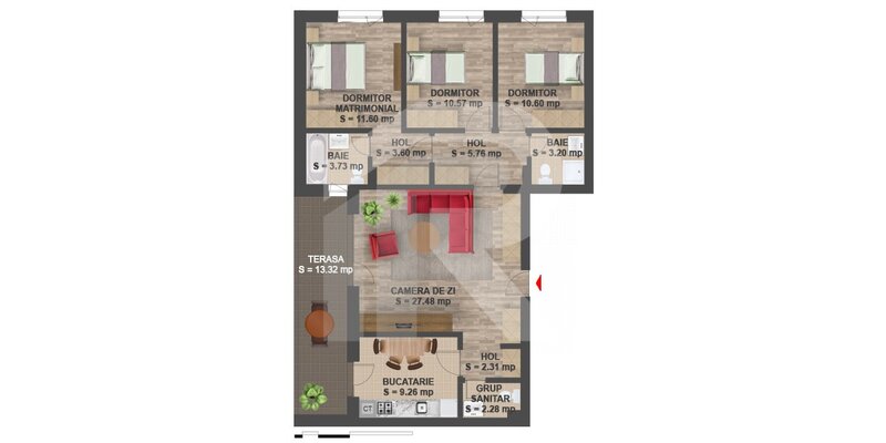 Baneasa, apartament in Greenfield, padurea Baneasa, bloc 2017 cu 2 locuri de parcare